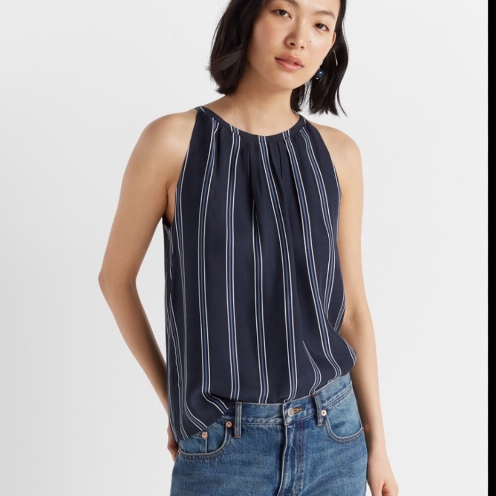 Club Monaco navy striped tank